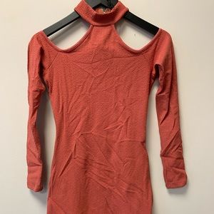 Colcci High neck, cold shoulder mini dress!